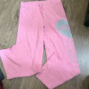 Victoria's Secret Pink Glitter Logo Joggers